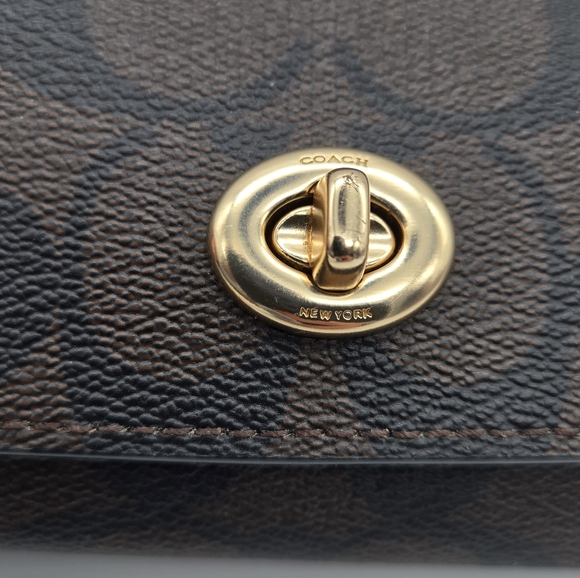 Coach Brown Signature Glasses Case - Picture 5 of 8